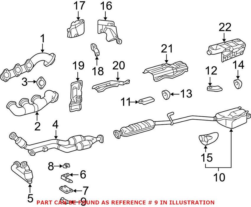 Mercedes Exhaust System Hanger Bracket 2024920018